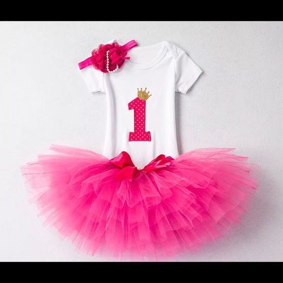 1 year old birthday outfit 3 pieces - Picture 3 of 3